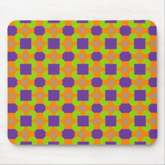 Tapis De Souris Multicolor Abstrait À damiers Motif avec cercles