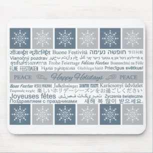 Tapis De Souris Multilingual Happy Holidays mousepad