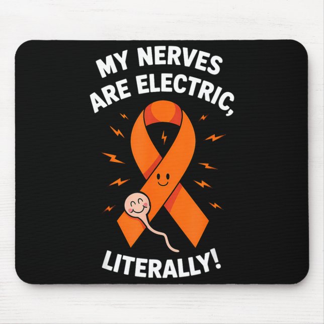 Tapis De Souris Multiple Sclerosis Awareness 2025 -orange Ribbon_  (Devant)
