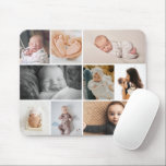 Tapis De Souris Multiple snapshots baby photos collage<br><div class="desc">Customize with your Instagram photos or other small photos and arrange/crop within frames,  frame color and thickness is editable in the full customizer</div>