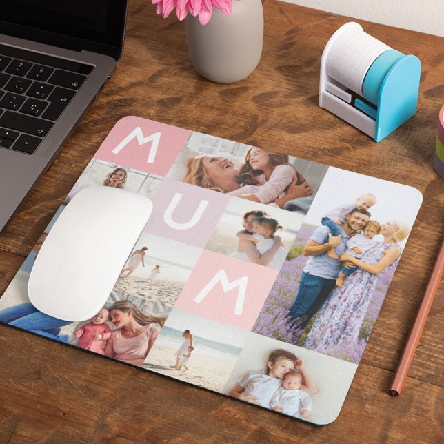 Tapis De Souris Mum Modern Photo Grid Collage Famille Keepsaké ros (by Moodthology Papery
Mum Modern Photo Grid Collage Family Keepsake Pink Mouse Pad)