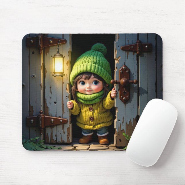 Tapis De Souris Munchkin portant un chapeau et un pull (Avec souris)