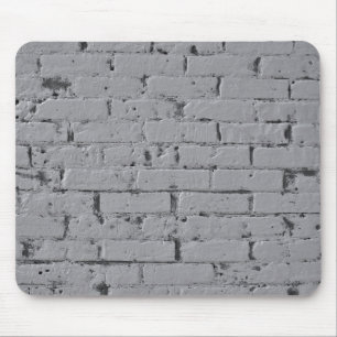 Tapis De Souris Mur de brique peint gris clair