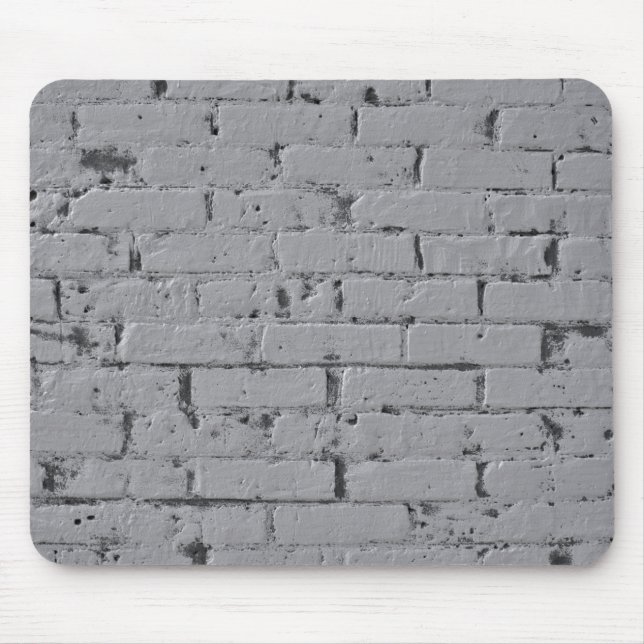 Tapis De Souris Mur de briques peint en gris clair (Devant)