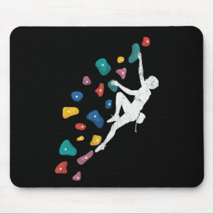 Tapis De Souris Mur de grimpe rétro Grimpeur Cool Amateur d'escala