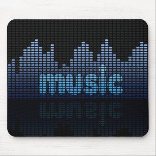 Tapis De Souris Mur de vague de musique d'égaliseur de Digitals