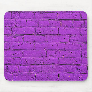 Tapis De Souris Mur en brique violet peint