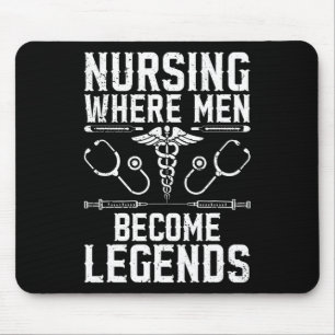 Tapis De Souris Murse Homme Infirmière Étudiante Homme Infirmière 