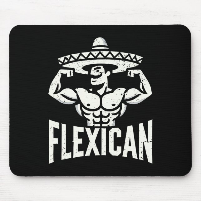 Tapis De Souris Muscle Flexique Mexicain Funny (Devant)