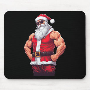 Tapis De Souris Musculaire Santa Claus Bodybuilding Fitness Gym Ch