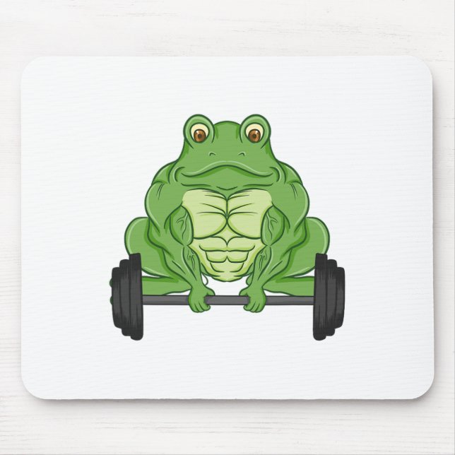 Tapis De Souris Musculation de grenouille pour amateurs de gym (Devant)