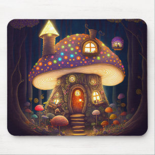 Tapis De Souris Mushroom House Imaginaire Art