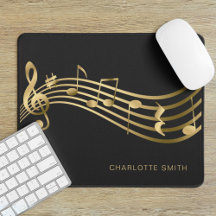 Music School Office Elegant Gold Notes musicales