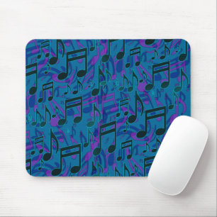 Tapis de souris musical bleu violet motif musical