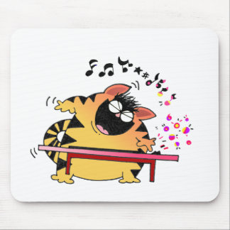 Tapis De Souris Musicien de chat des chats | de LOL gros