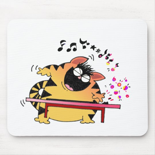 Tapis De Souris Musicien De Chat Des Chats De Lol Gros Zazzle Fr