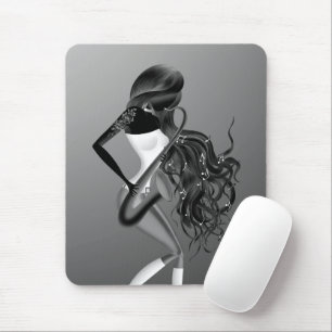 Tapis De Souris Musicienne Saxophoniste Luna