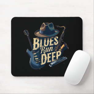 Tapis De Souris Musique blues esthétique rétro jazz vintage