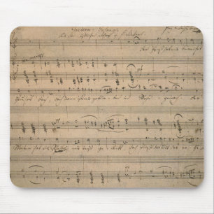 Tapis De Souris Musique de feuille ancienne de 1822, Chant de viei