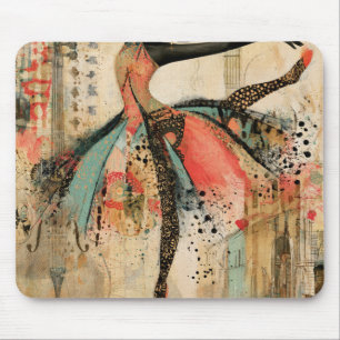 Tapis De Souris Musique de violon enjouée Ballerine en dentelle