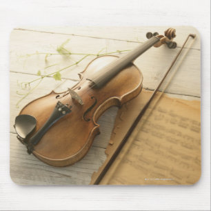 Tapis De Souris Musique de violon et de feuille
