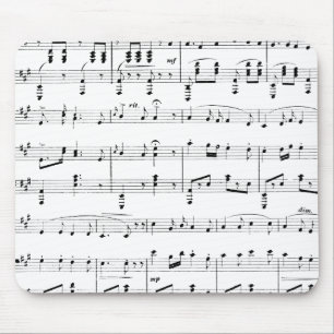 Tapis De Souris Musique en feuille blanche