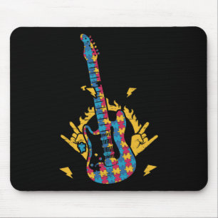 Tapis De Souris Musique Guitare Sensibilisation sur l'autisme Jour