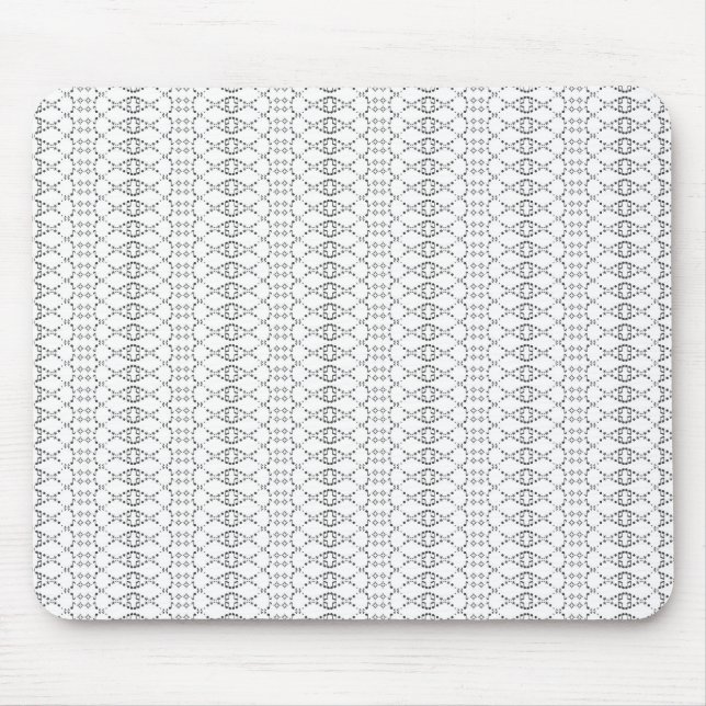 Tapis De Souris Musique Nordic Knit Texte ASCII Art noir et blanc (Devant)