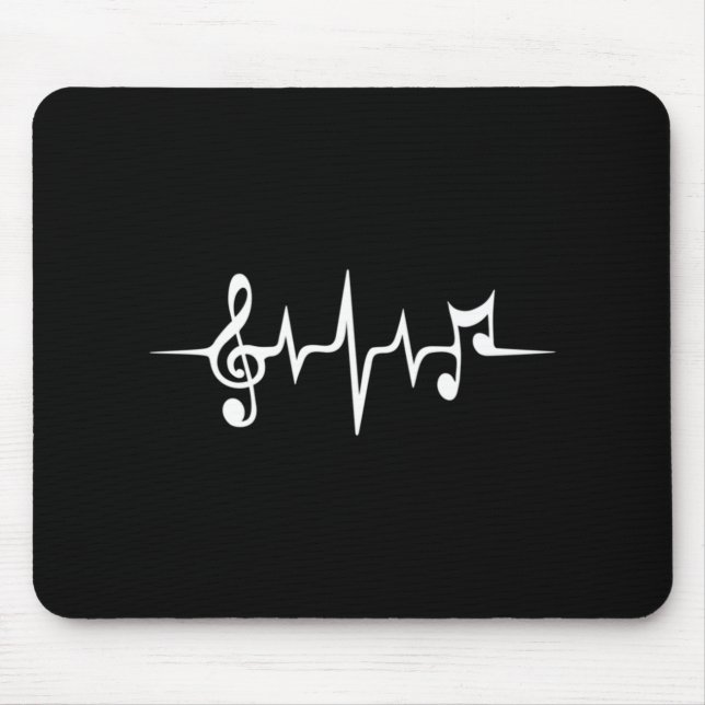 Tapis De Souris Musique Notes d'impulsions Clé Fréquence Wave Soun (Devant)