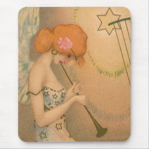 Tapis De Souris Musique Vintage Anges Musiciens Victoriens Flûte H