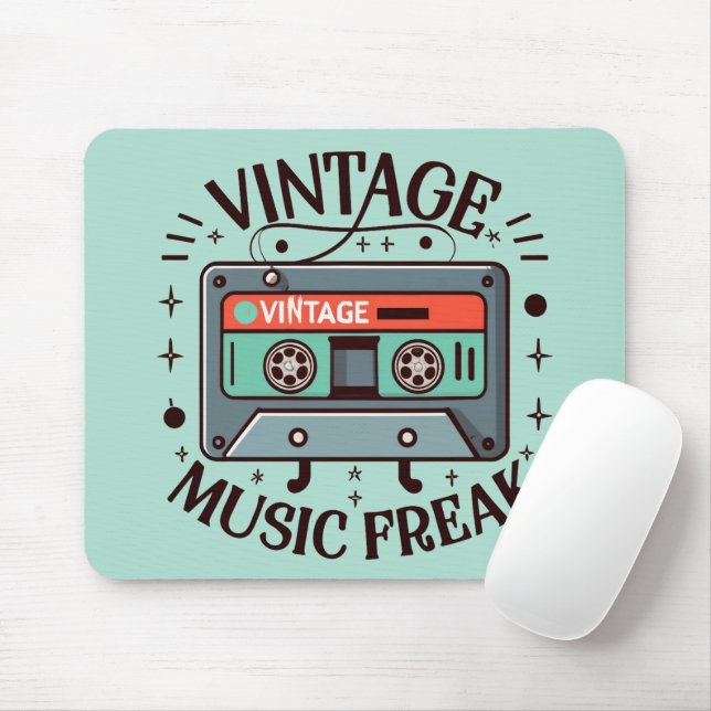 Tapis De Souris Musique vintage Freak (Avec souris)