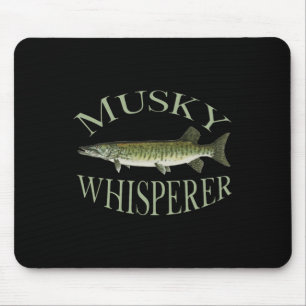 Tapis De Souris Musky Muskellunge Poisson Illustration Art Pêche E