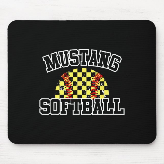 Tapis De Souris Mustangs Softll Mom Mustangs School Spirit Sports  (Devant)