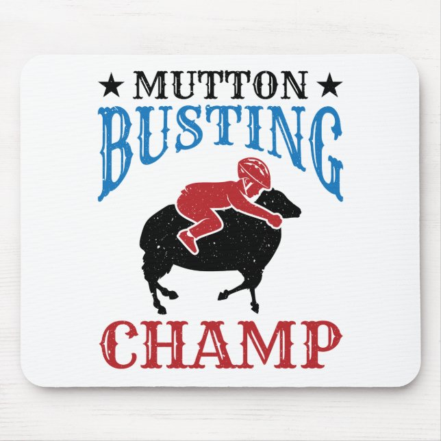 Tapis De Souris Mutton Busting Champ Cheep Riding (Devant)