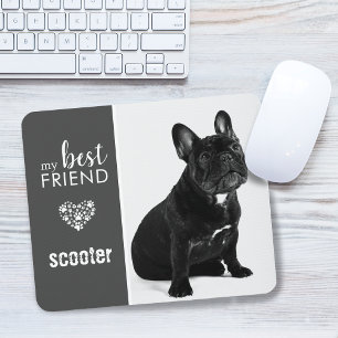 Tapis De Souris My Best Friend B&W Pet Photo personnalisée