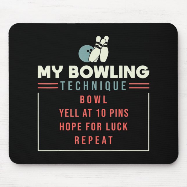 Tapis De Souris My Bowling Technique - Bowling  (Devant)