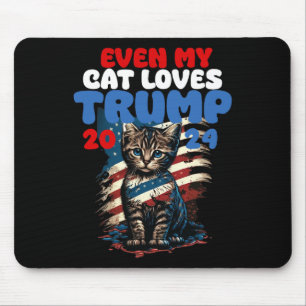 Tapis De Souris My Cat Loves Trump 2024 Shirt