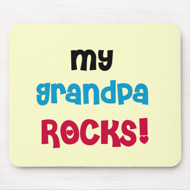 Tapis De Souris My Grand-pa Rocks Tshirts et cadeaux (Devant)