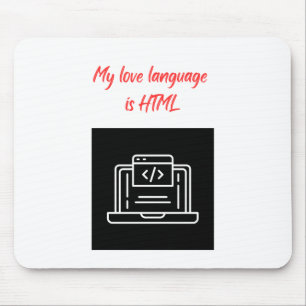 Tapis De Souris My Love Language est HTML