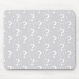 Tapis De Souris Mystère point de question énigme puzzle gris clair