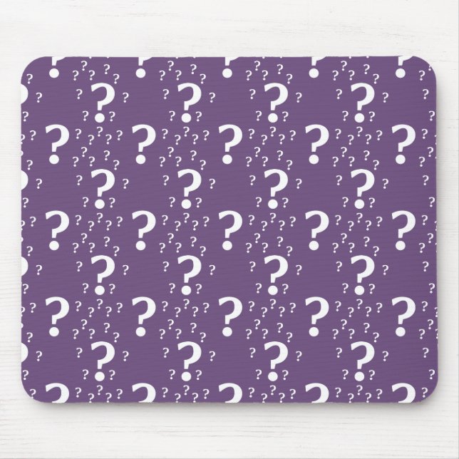 Tapis De Souris Mystère question marque énigme puzzle violet (Devant)