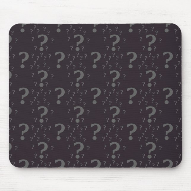 Tapis De Souris Mystery question mark riddle puzzle grey (Devant)