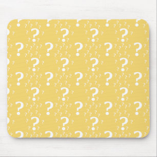 Tapis De Souris Mystery question mark riddle puzzle yellow