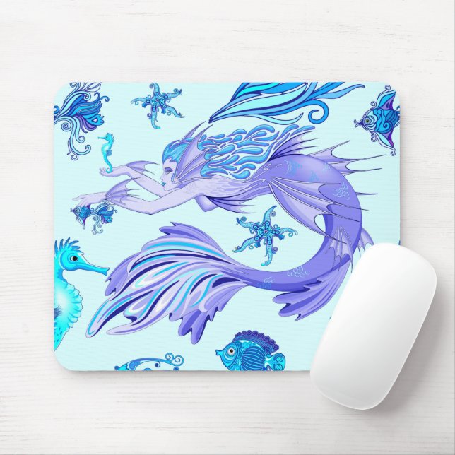 Tapis De Souris Mystic Fairy Purple Créature Carreaux en céramique (Avec souris)