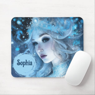 Tapis De Souris Mystical Ice Queen - Imaginaire Winter Goddess Art