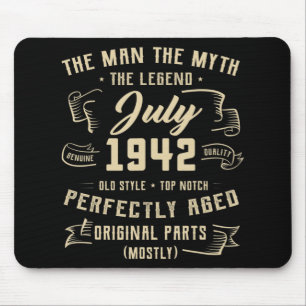 Tapis De Souris Mythe de l'homme homme légende Juillet 1942 80e an