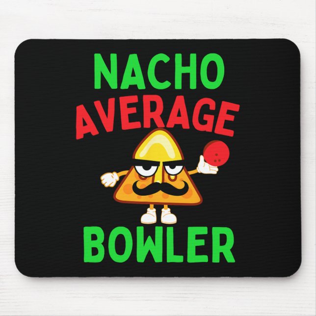 Tapis De Souris Nacho Average Bowler Cinco De Mayo Bowling Mexicai (Devant)