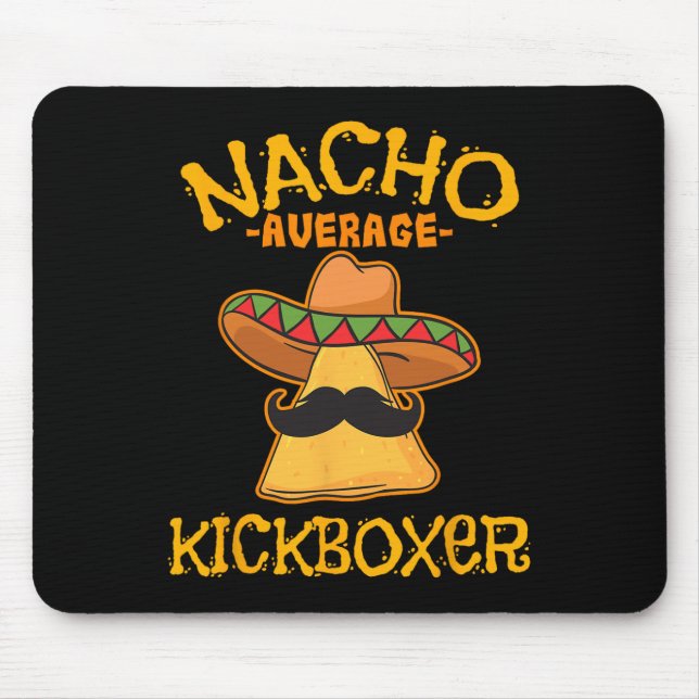 Tapis De Souris Nacho Average Kickboxer Cinco De Mayo Kickboxeuse  (Devant)