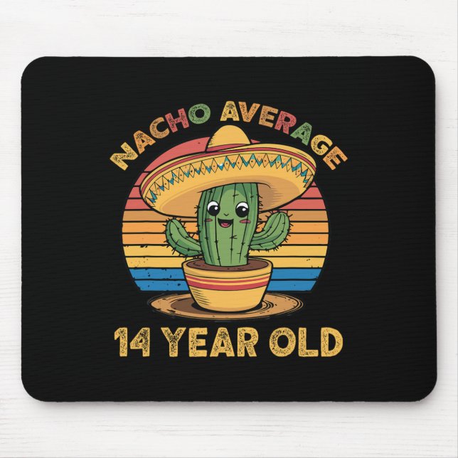 Tapis De Souris Nacho Moyenne 14 Ans Cinco De Mayo 14ème Naissance (Devant)