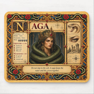 Tapis De Souris Naga, Art du Bestiaire Médiéval